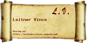 Leitner Vince névjegykártya